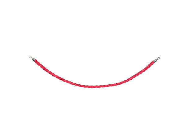 ELUMEN8 Tvunnet rep, rød Krom endekappe, 1,5 meter