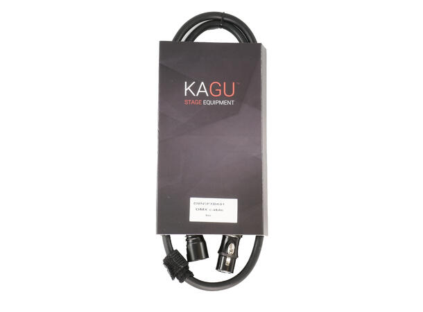 KAGU DMNX5BK DMX-kabel 1m 5-pin, sort 