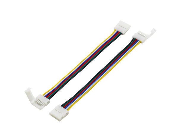 SBL dobbel hurtigkontakt med 15 cm kabel For RGB+TW LEDstrip 12mm, 6 ledere