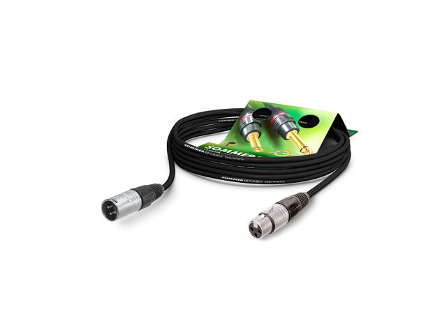 SOMMER CS01 Mikrofonkabel, 1m, sort 2 x 0,34 mm² | XLR / XLR, NEUTRIK