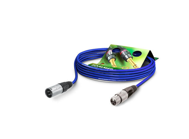 SOMMER CS01 Mikrofonkabel, 7,5m, blå 2 x 0,34 mm² | XLR / XLR, NEUTRIK