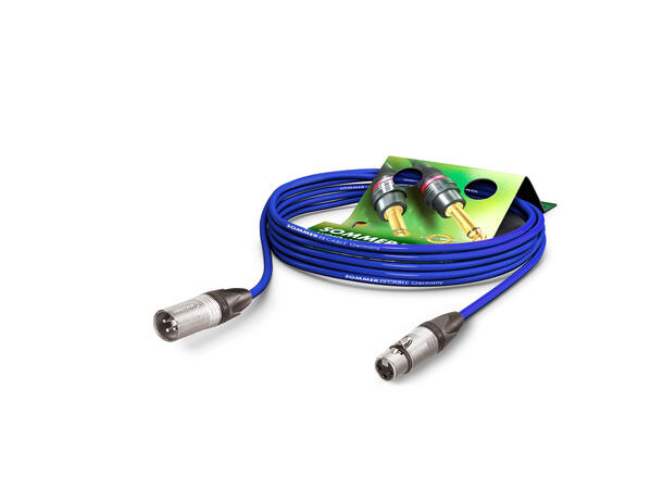 SOMMER CSMF Mikrofonkabel, 5m, blå 2 x 0,34 mm² | XLR / XLR, NEUTRIK