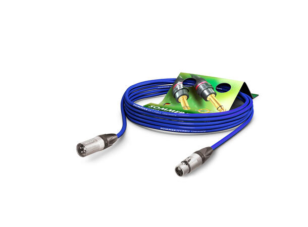 SOMMER PRMFU Mikrofonkabel, 15m, blå 2 x 0,50 mm² | XLR / XLR, NEUTRIK 