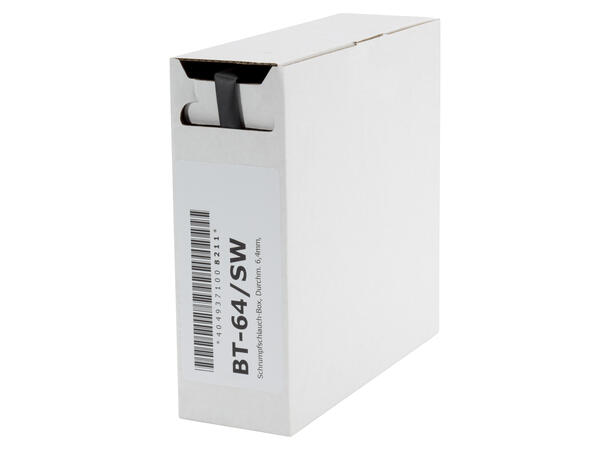 SOMMER BT-64/SW Krympestrømpe, 7 meter 6,4mm, sort 