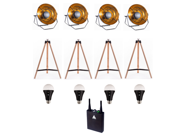 ADMIRAL Vintage + ASTERA NYX bundle 4 x VINTAGE 60W Ø53cm + 4 x NYX