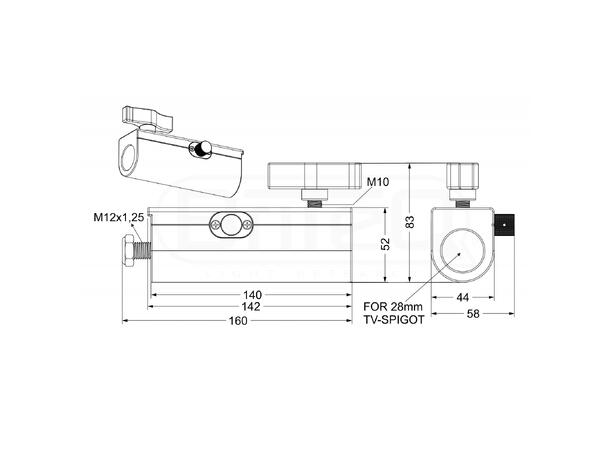 BRITEQ TV-Spigot reciever Sort