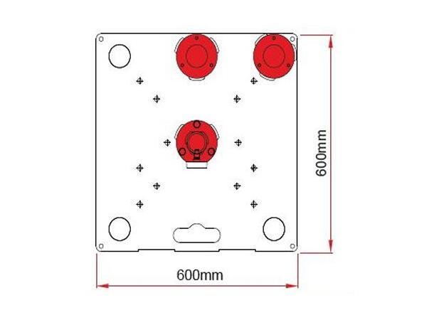 DOUGHTY baseplate for Ø48mm rør og truss Sort