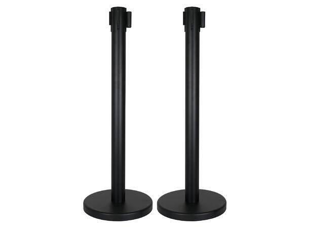ELUMEN8 Retractable Barriers 89cm, 4 veis, Selges som par, Sort