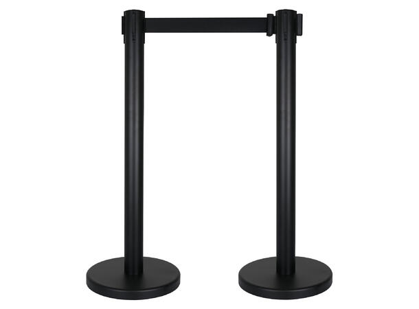ELUMEN8 Retractable Barriers 89cm, 4 veis, Selges som par, Sort