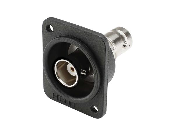HICON BNC-FP50D Feed-though 50 Ohm. For D-panel, M3 gjenger