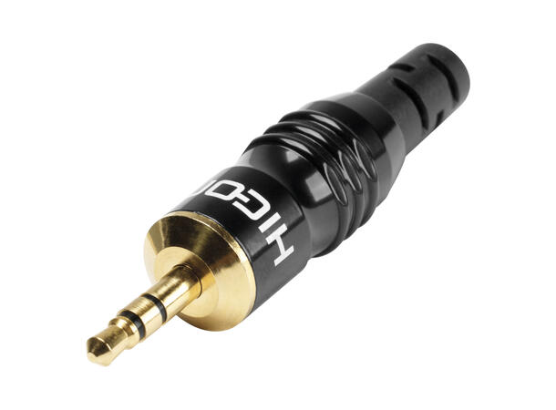 HICON HI-J35S02 3.5mm MiniJack han Stereo. Maks kabel Ø 8.4mm