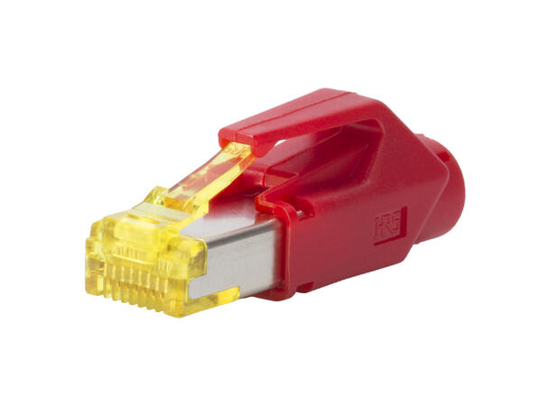 HIROSE RJ45C6A-RT Cat.6a, 500Mhz, 10Gbit Rød. Maks kabel Ø6.6mm