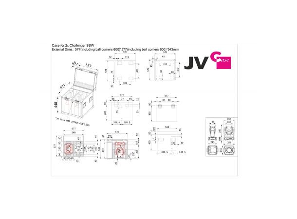 JB systems Flightcase for Challenger Passer 2 x Challenger Hybrid/Wash
