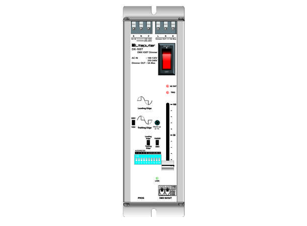 LITEPUTER DX-105T 1 kanals dimmer Leading edge/Trailing edge. Maks 5A ut