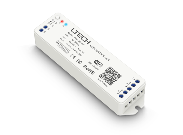 LTECH WIFI-101-CT LED driver 2-kanaler For App styring via WiFi