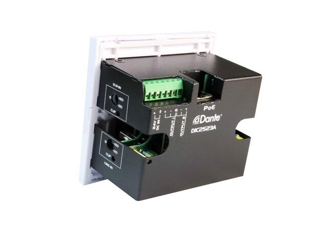 MCLELLAND DIC2523AU Veggpanel, Dante 1 x Input XLR, 1 x Input 3,5mm mini jack