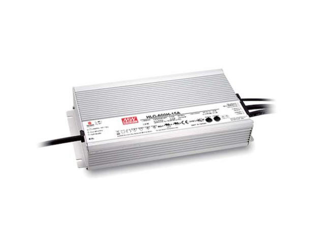 MEANWELL Strømforsyning 12VDC, 600W 50A. For LED strip etc. IP 67