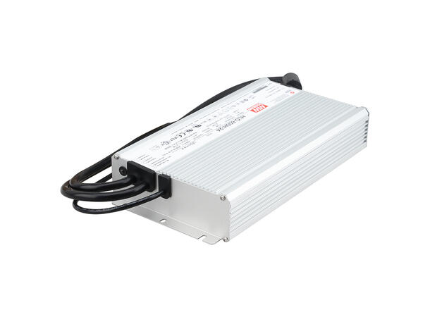 MEANWELL Strømforsyning 12VDC, 600W 50A. For LED strip etc. IP 65
