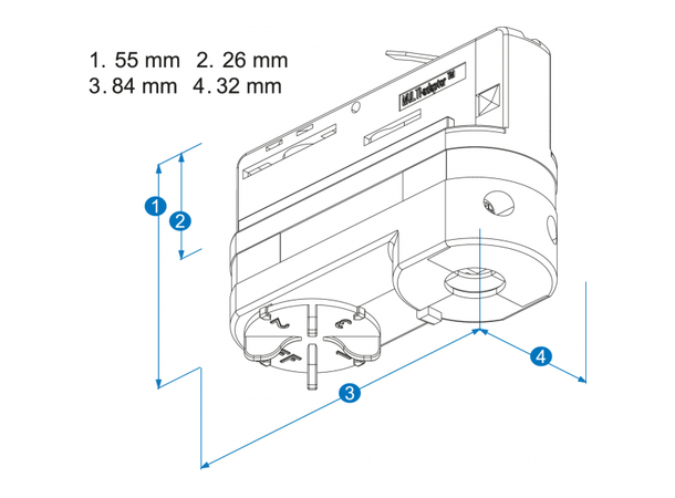 NA Global Pulse 3-C Multiadapter 10A 100N, sort 