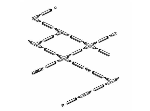 NA Global Pulse XTSC Lysskinne, 4m sort 3-CCT DALI