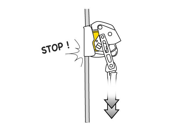 PETZL ASAP LOCK Løpebrems for tau Låsbar, for 10-13mm tau