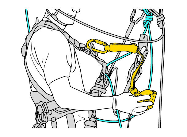 PETZL ASAP LOCK Løpebrems for tau Låsbar, for 10-13mm tau