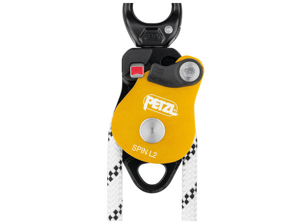 PETZL SPIN L2 Double pulley WLL 800kg, Ø7 - 13mm Tau, Gul