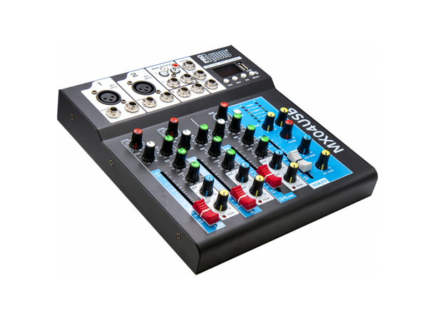 PROAUDIO MX04USB Kompaktmikser 4 inn / 2ut, mediespiller & bluetooth