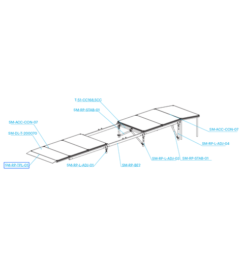 PROLYTE SM-RP StageDex sluttstykke Rampeavslutning For StageDex Rampe