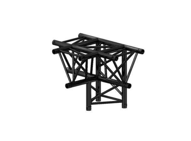 PROLYTE X30D-C020 Trekant hjørne 4-Veis T, Sort, Ø51x2mm, Ned