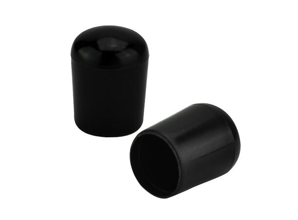 PSRIG Plastic end cap Endeplugg for 48mm rør, sort 