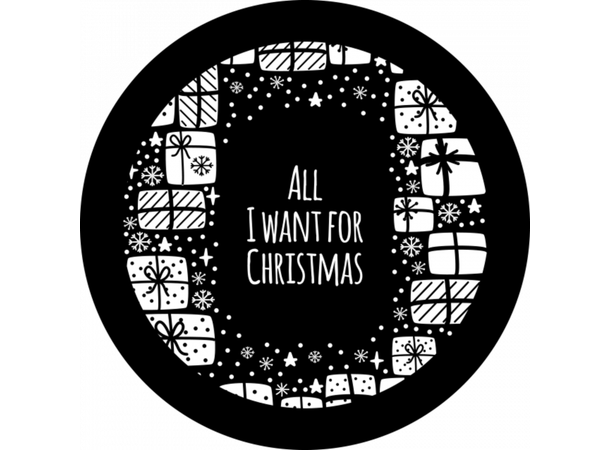 Prolights Gobo xmas Gifts Greetings 1 F size,  Black and white
