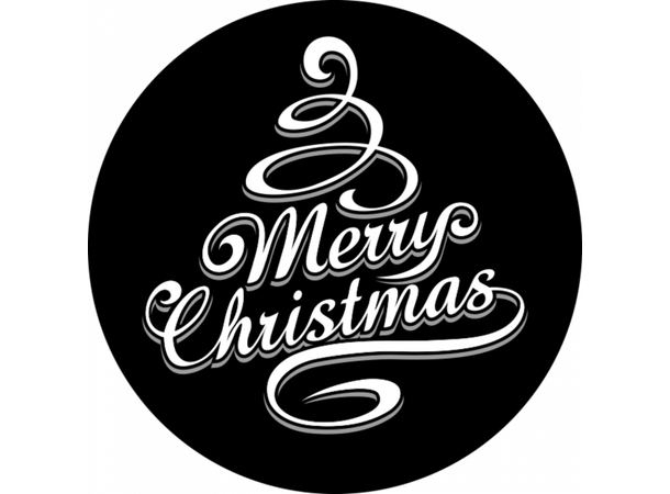 Prolights Gobo xmas Typo Greetings 1 G size,  Black and white