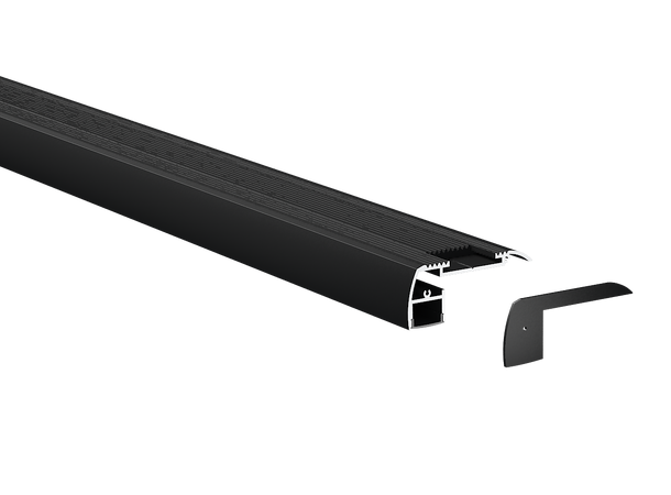 SBL Aluprofil  65 x 27,5 mm. 2 meter, Sort