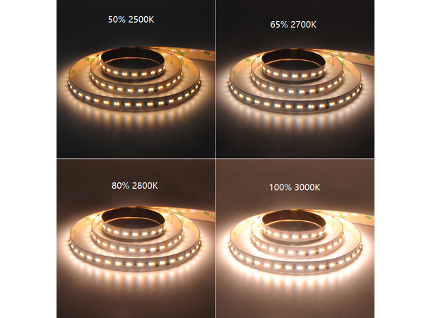 SBL LED Strip Dim-to-Warm 1800-3000K 5 meter, 10mm, innendørs. 24V