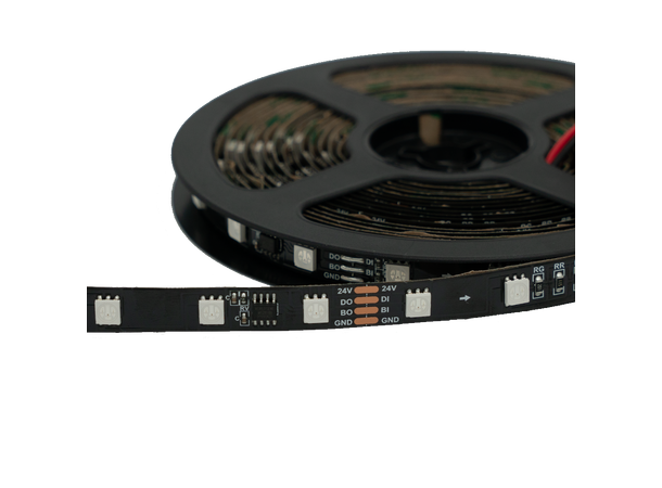 SBL LED strip RGB 48 LED/m Pixelkontroll 5 meter, 10mm, innendørs. 24V. BPR, §S