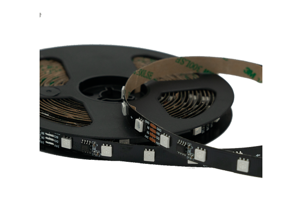 SBL LED strip RGB 48 LED/m Pixelkontroll 5 meter, 10mm, innendørs. 24V. BPR, §S