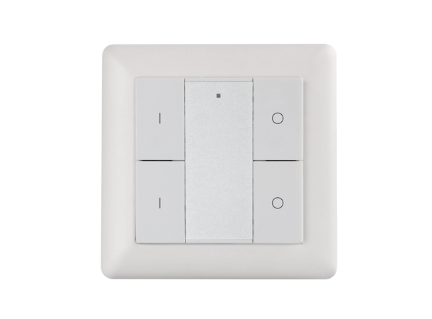 SBL Zigbee veggkontroller 2 soner Dimmer 0.1-100%. CR2450 batteri (ink.)