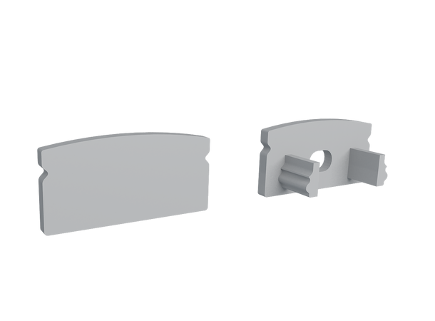 SBL endekappe for 17.3 x 9 mm Grå. Par