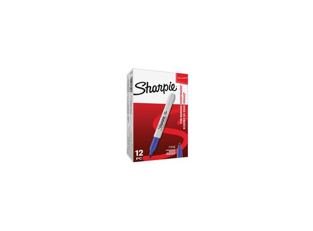 SHARPIE N2109 Merkepenn 1mm, Blå, 12 stk