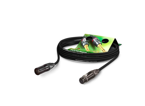 SOMMER B2Y7 DMX-kabel, 1m, sort 5-pin, XLR / XLR, NEUTRIK