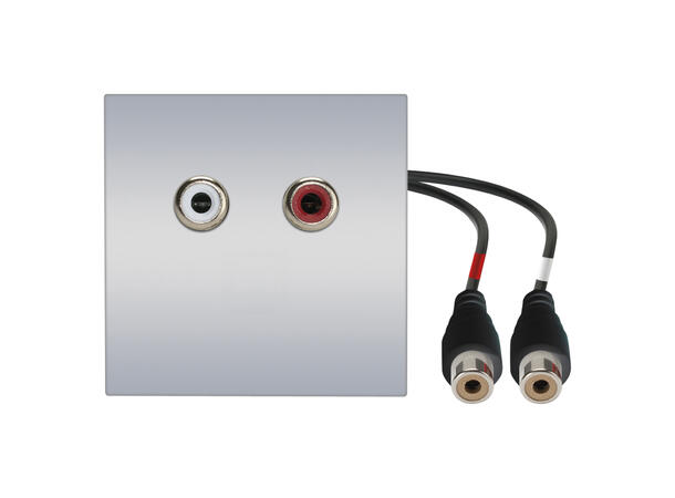 SOMMER W45S-1098 SYSWALL45 Modul Sølvgrå.  RCA modul L/R. Kabel ut