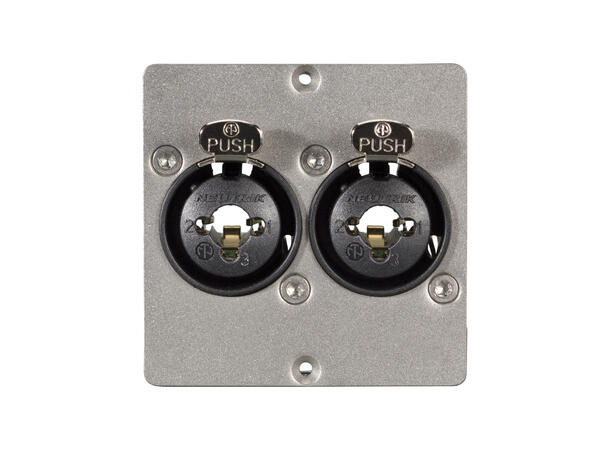 SOMMER W50M-2313 SYSWALL50 Modul Stål. 2 x XLR/TRS hun kombo. Skruterm.