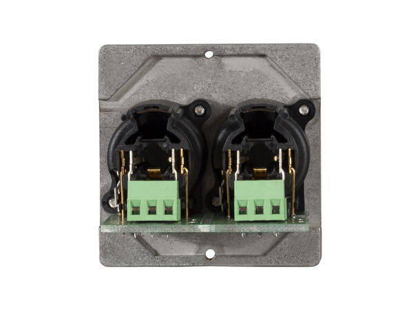 SOMMER W50M-2313 SYSWALL50 Modul Stål. 2 x XLR/TRS hun kombo. Skruterm.