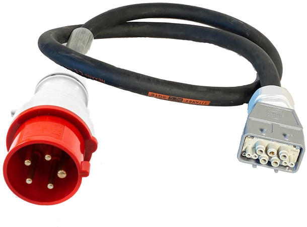 STAGESMARTS C-CAB-32A input kabel 2m, CEE 32A til Harting 63A