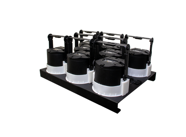 ASTERA AX9 Kit, 8 lamper i flight 8 x AX9 i flightcase med ladeplate