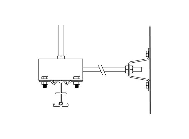 DOUGHTY studio rail takbrakett, dobbel M10/M12