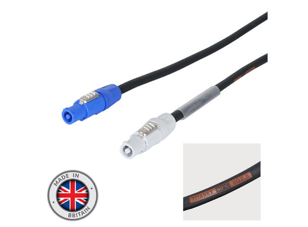 ELUMEN8 Powercon Blå/Grå Linkkabel 1,5m 2.5mm2, H07RN-F