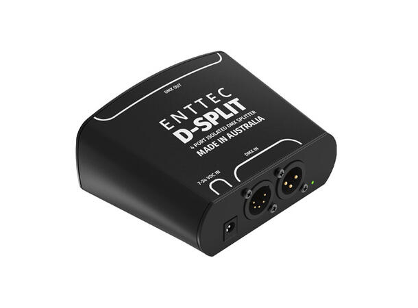 ENTTEC 70579 DSPLIT DMX Splitter Isolated, 5/3 pin in, 4 x 5 pin out