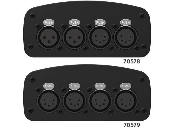 ENTTEC 70579 DSPLIT DMX Splitter Isolated, 5/3 pin in, 4 x 5 pin out